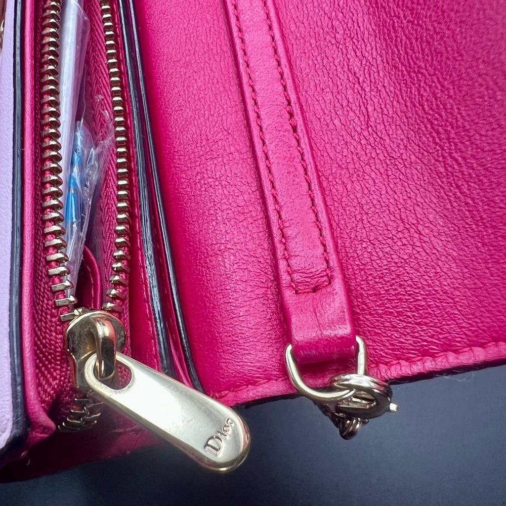 Christian Dior Lady Dior WOC ๐FUSHIA ๐& Mauve combo. W/ COA & Dust Bag - Picture 9 of 16